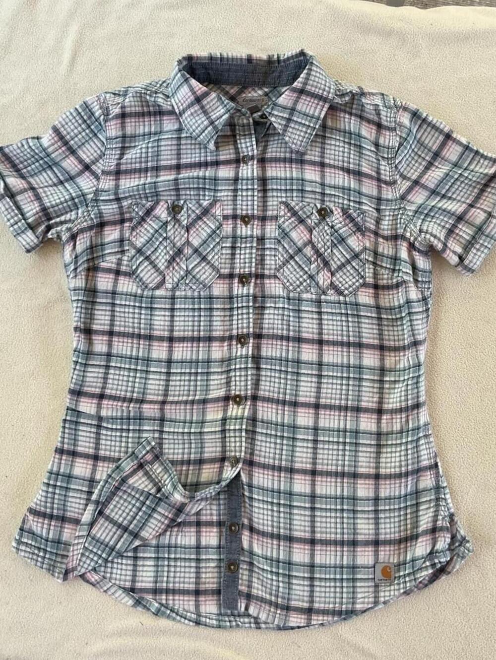 Carhartt Plaid Short Sleeve Workwear Casual Shirt Multi-Color, Size XS